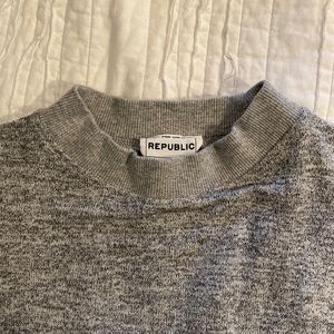 ‘For the Republic’ B/W Marled (Grey) Loungewear Top